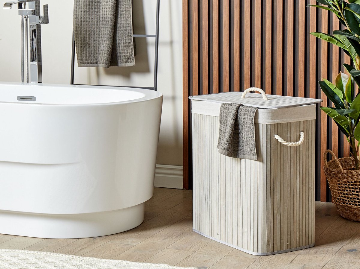 Beliani Kandy - Mand--bamboehout - Grijs