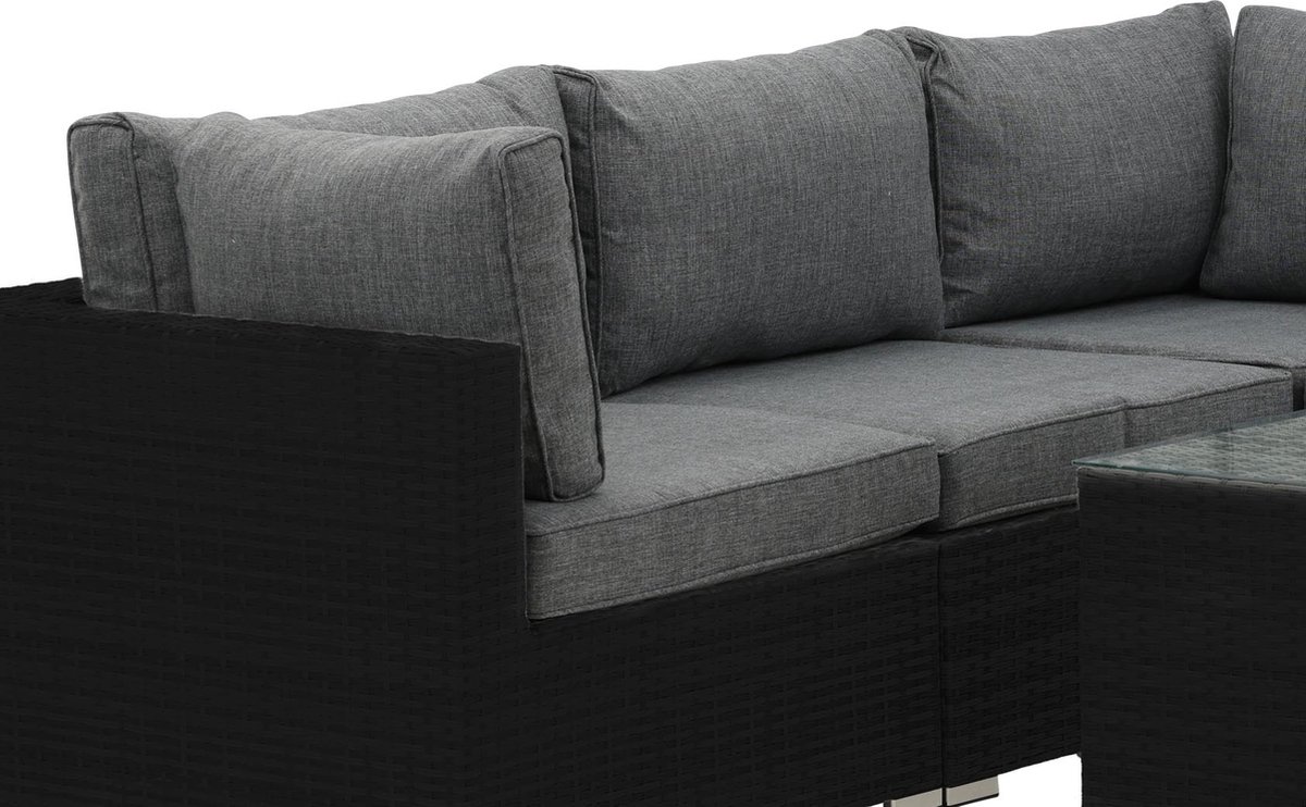 Amazon Loungeset 2 Delen Grijs,. - Zwart