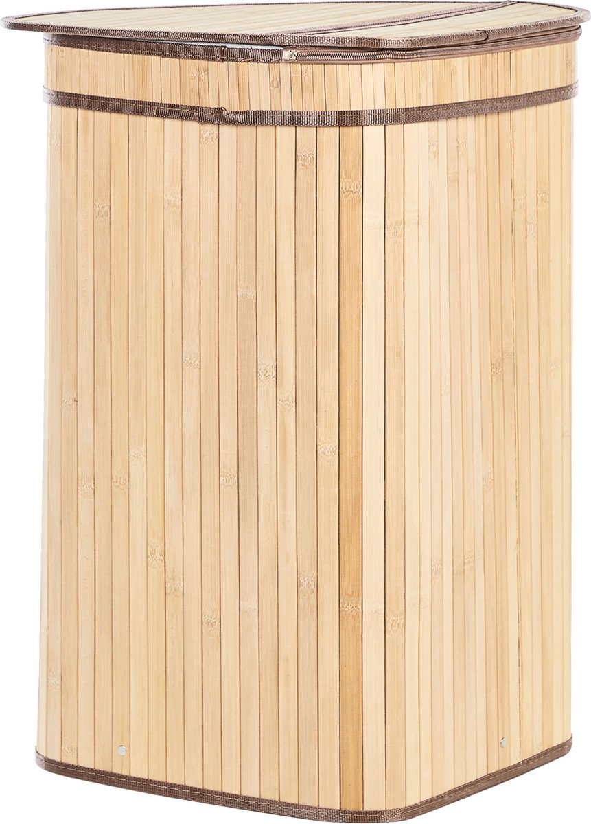 Beliani Badulla - Mand-lichte Houtkleur-bamboehout - Bruin