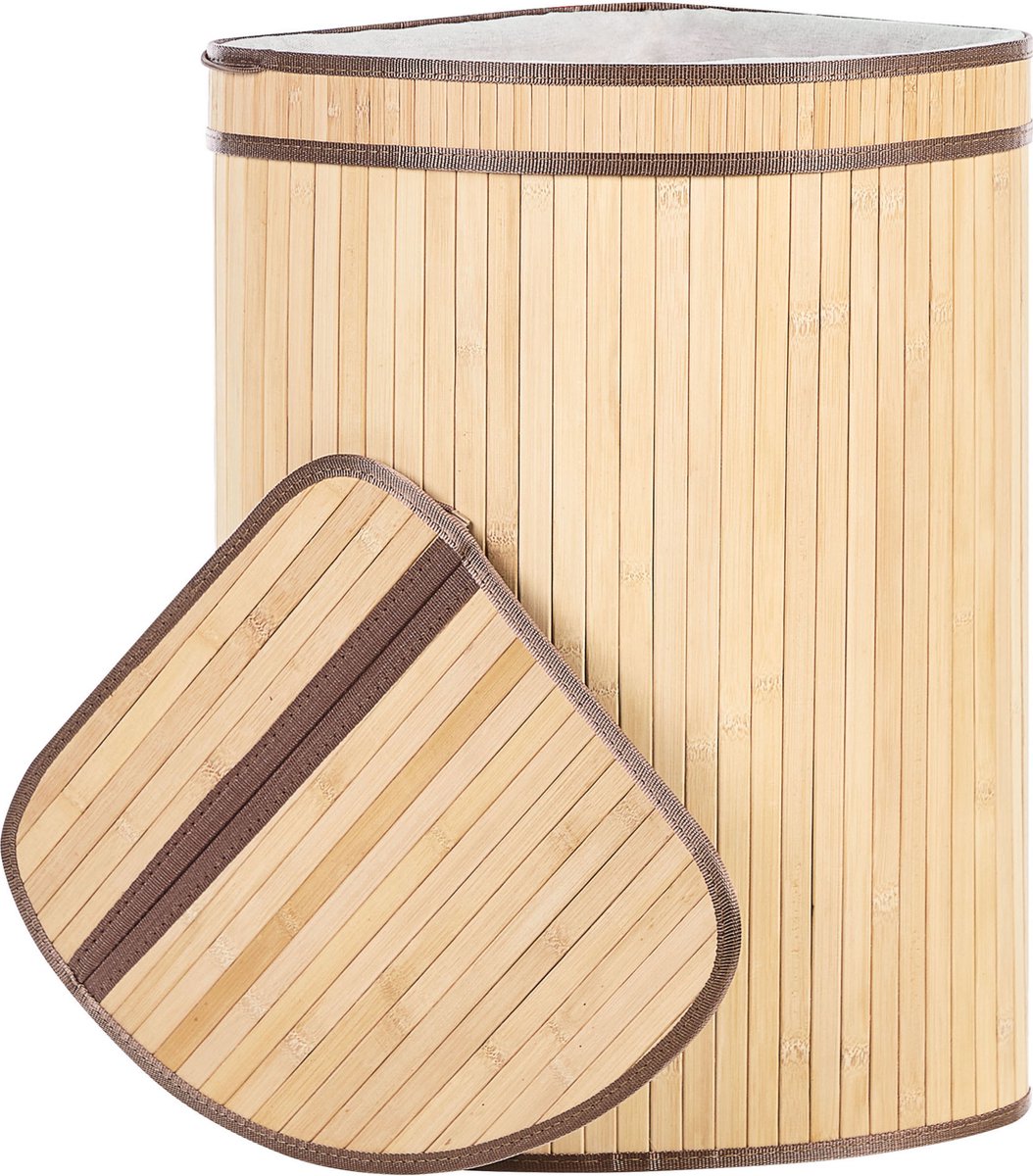 Beliani Badulla - Mand-lichte Houtkleur-bamboehout - Bruin