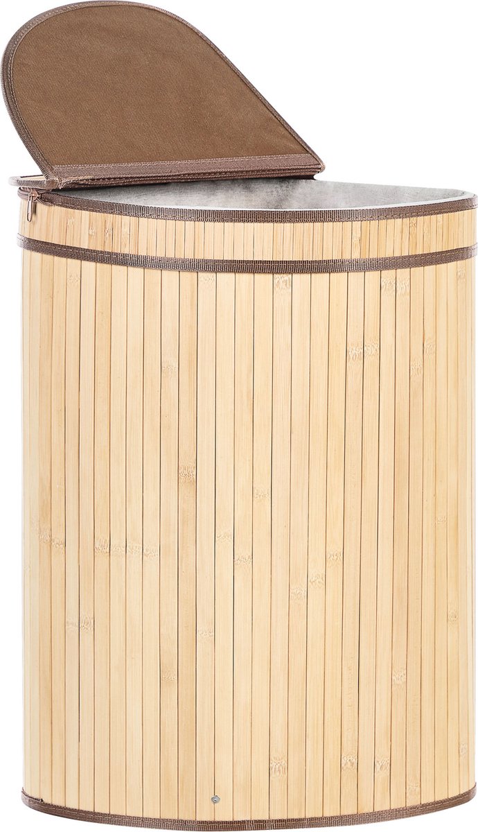 Beliani Badulla - Mand-lichte Houtkleur-bamboehout - Bruin