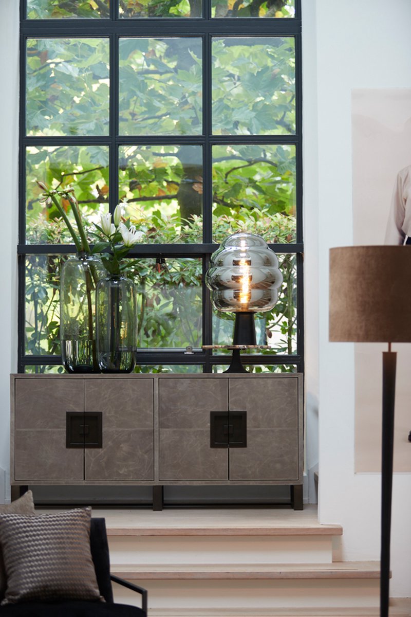 Light & Living - Tafellamp Misty - 45x45x64cm - Grijs