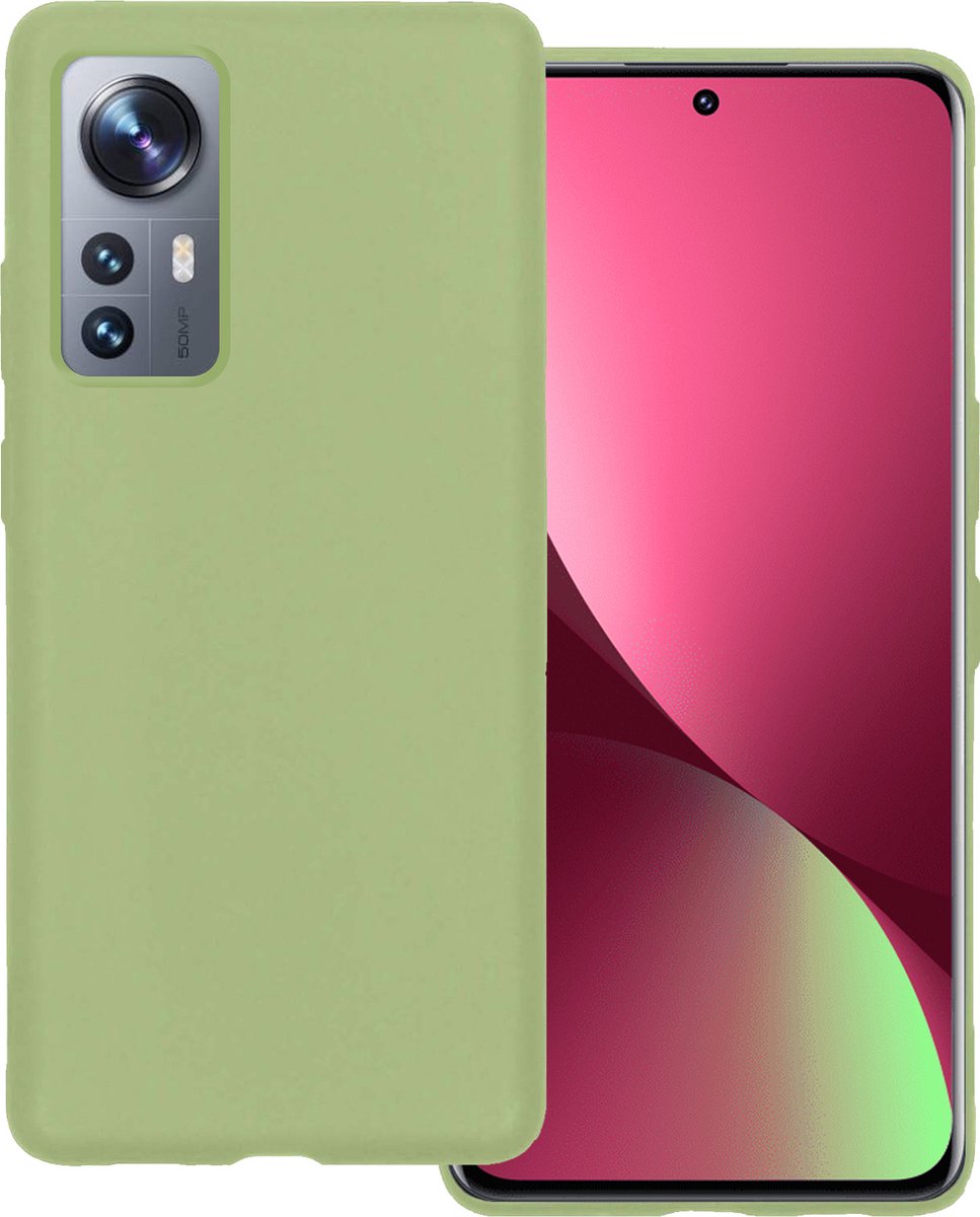 Basey Xiaomi 12 Pro Hoesje Siliconen Hoes Case Cover Xiaomi 12 Pro- - Groen