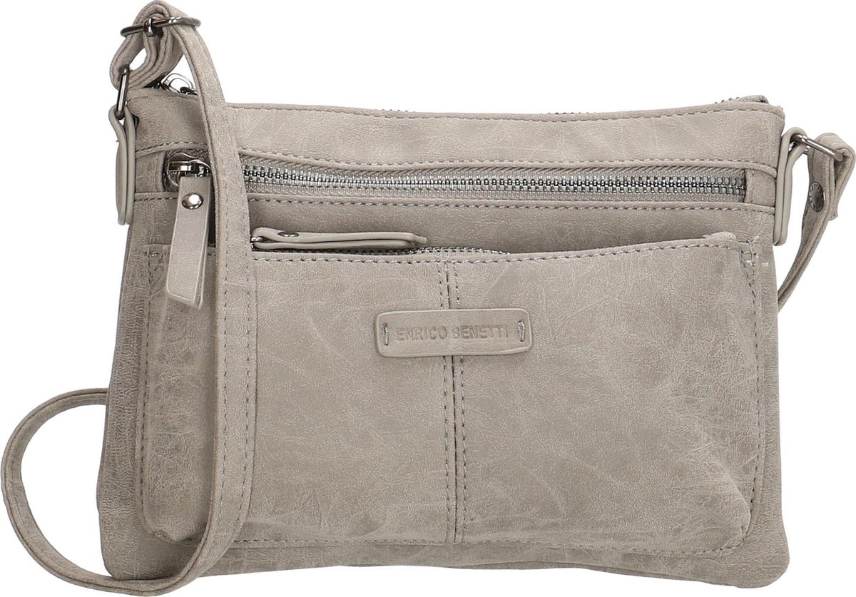 Enrico Benetti Nouméa 66416 Schoudertas Crossbody Tas - Midden - Grijs