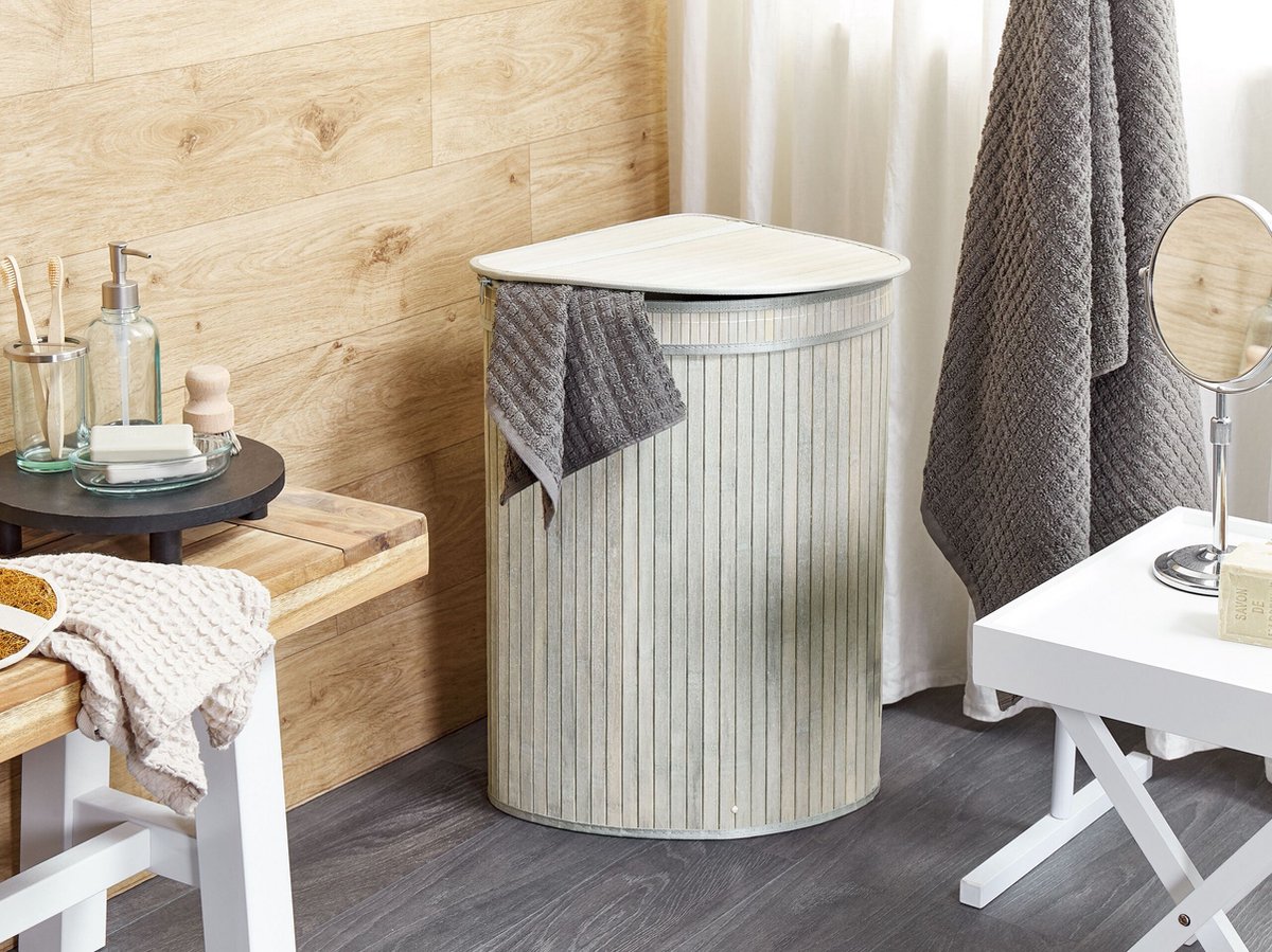 Beliani Badulla - Mand--bamboehout - Grijs