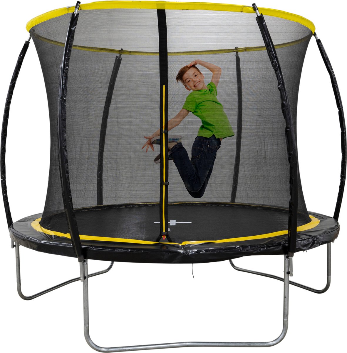 Dunlop Trampoline 6ft - 183 X 50 Cm - Trampoline Met Veiligheidsnet 200 Cm - Max. 80 Kg - Zwart/ - Geel