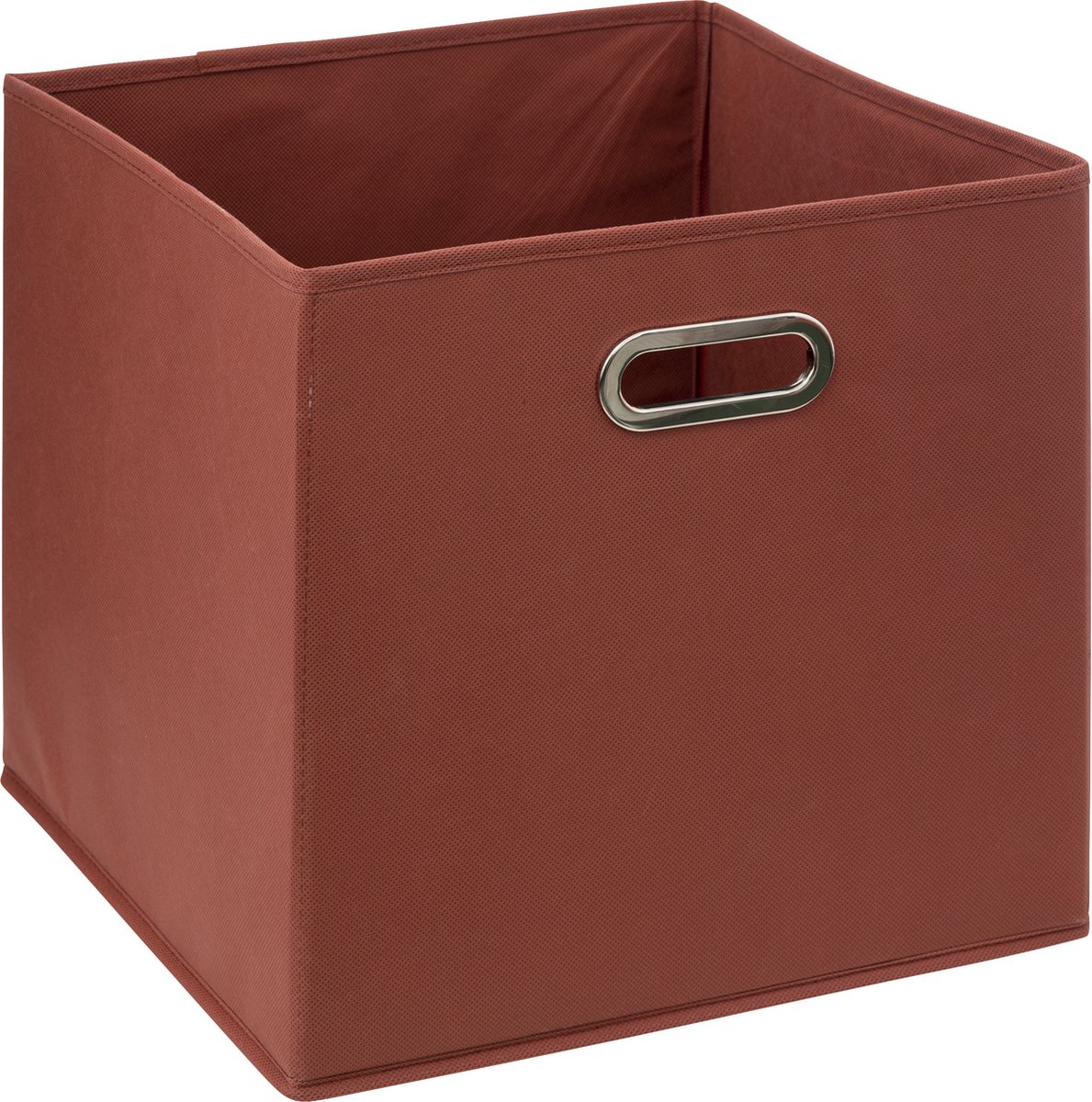 Set Van 4x Opbergmand/kastmand 29 Liter Steen Linnen 31 X 31 X 31 Cm - Opbergmanden - Rood
