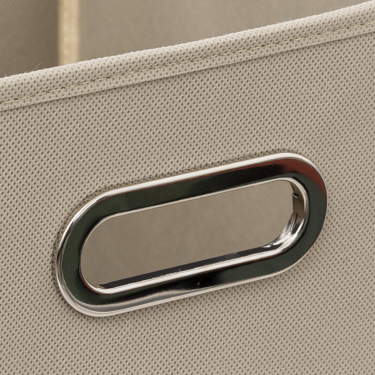 Set Van 4x Opbergmand 29 Liter Taupe Linnen 31 X 31 X 31 Cm - Opbergmanden