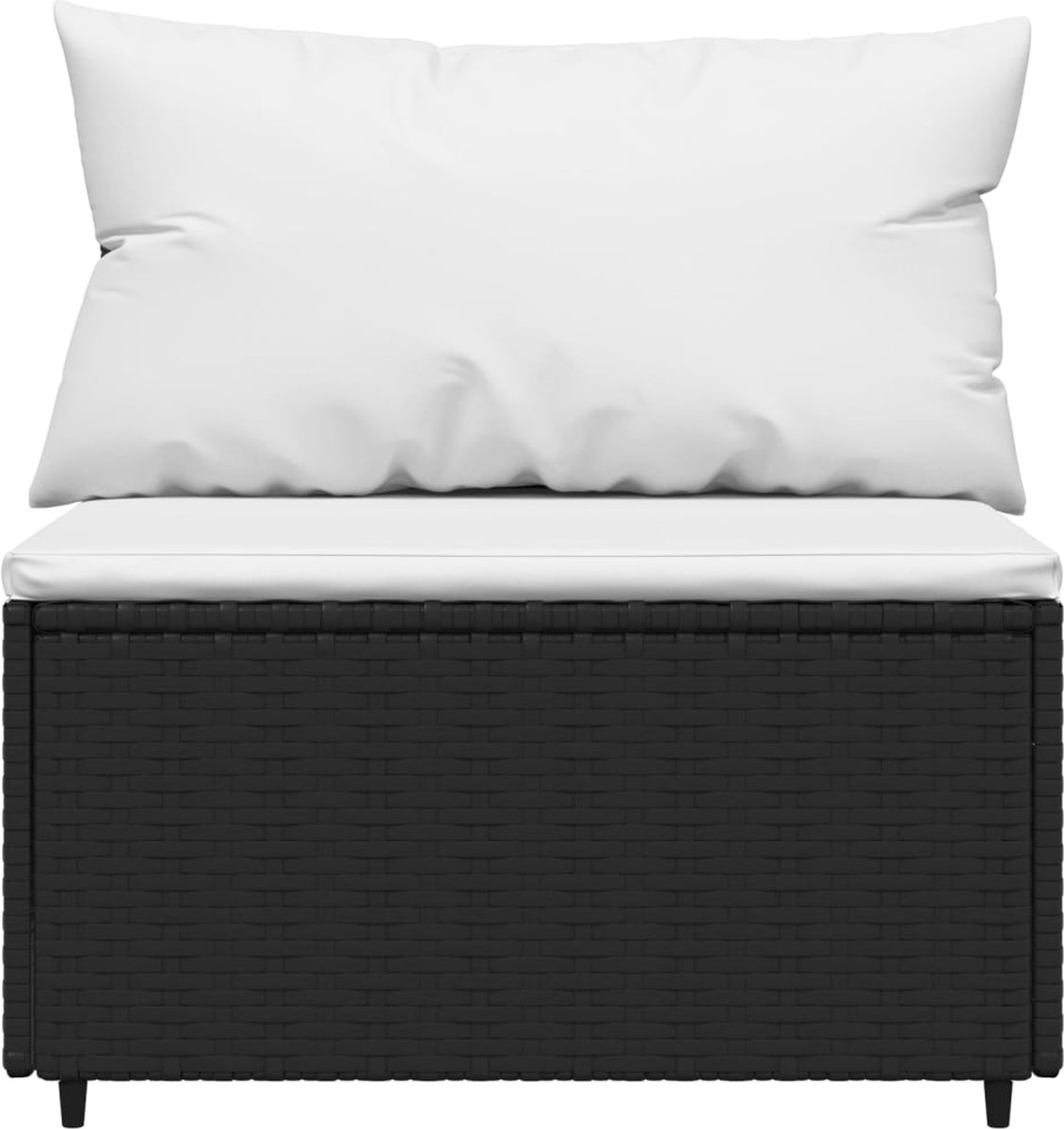 Vidaxl 4-delige Loungeset Met Kussens Poly Rattan - Zwart