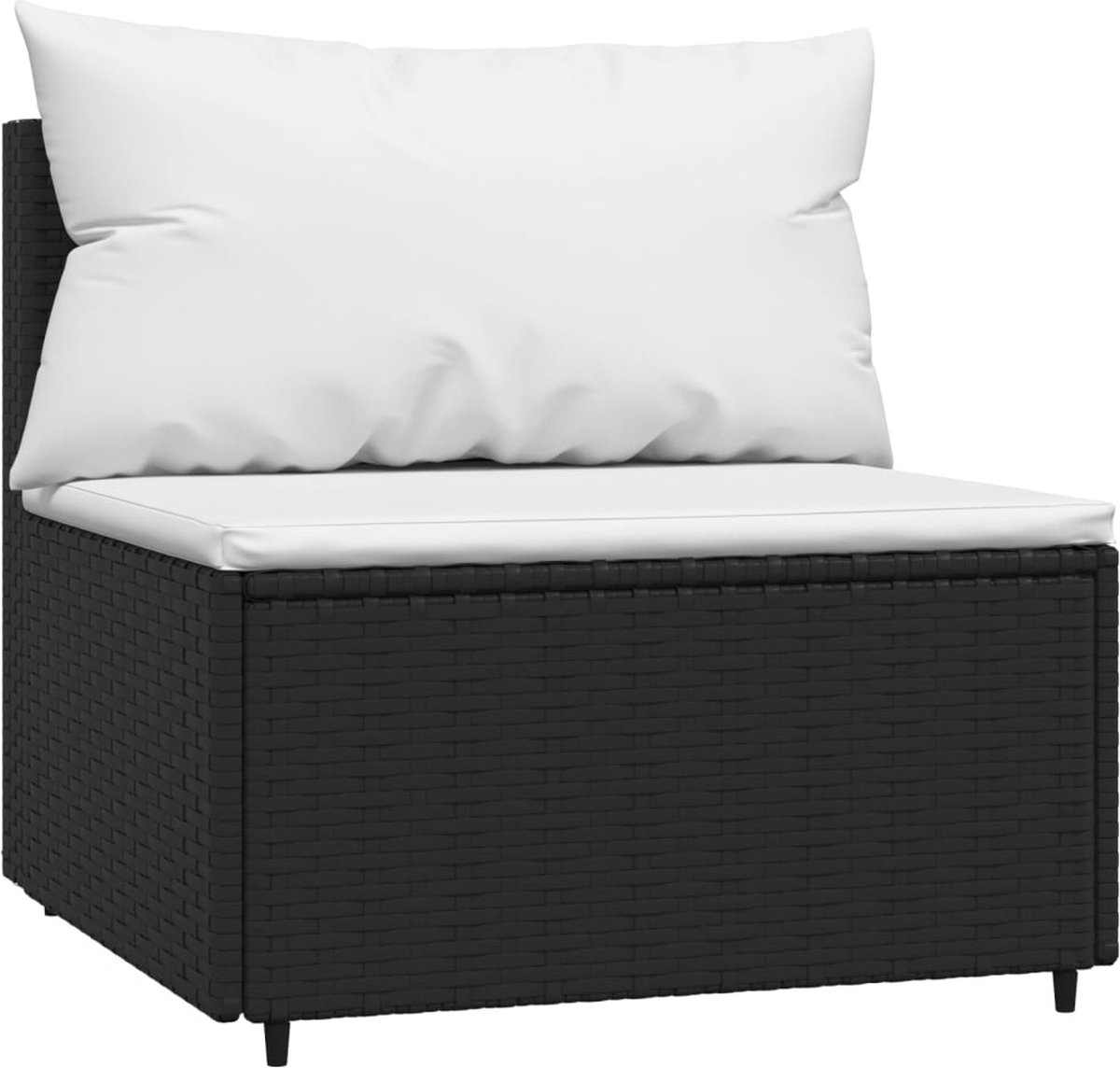 Vidaxl 4-delige Loungeset Met Kussens Poly Rattan - Zwart