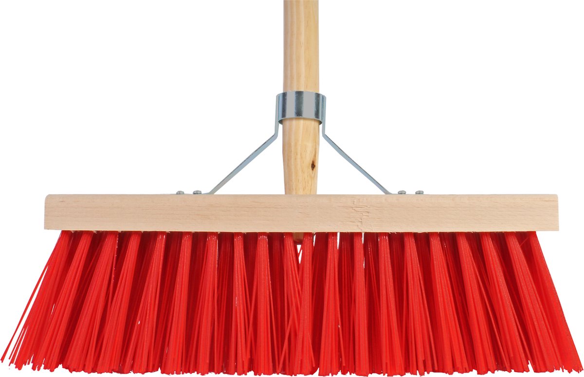 Talen Tools Buitenbezem - Fsc Hout - Nylon - 41 Cm - 30 Mm Bezemsteel - 140 Cm - Bezem - Beige