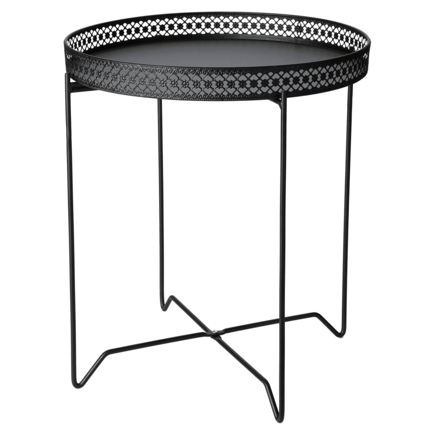 H&S collection Bijzettafel Rond - Negro