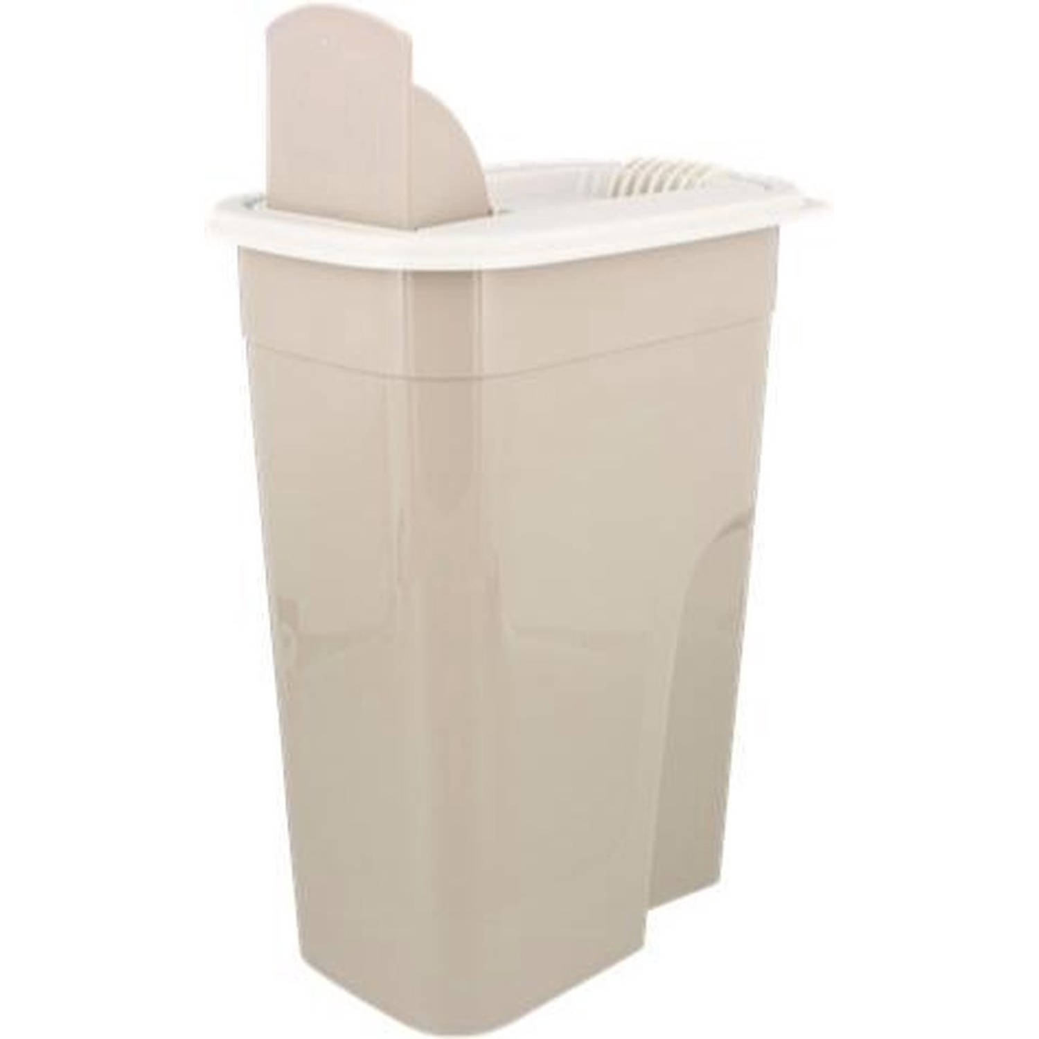 Voedselcontainer 4 Liter - Dierenvoer Bewaarbox - Voercontainer Voor Hond En Kat - Beige