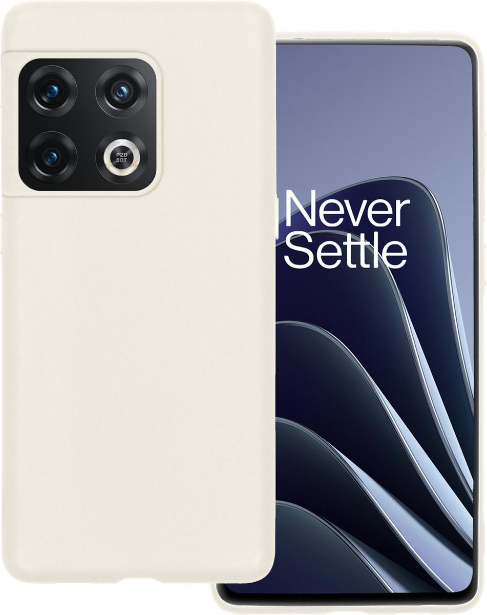 Basey Oneplus 10 Pro Hoesje Siliconen Hoes Case Cover Oneplus 10 Pro-wit