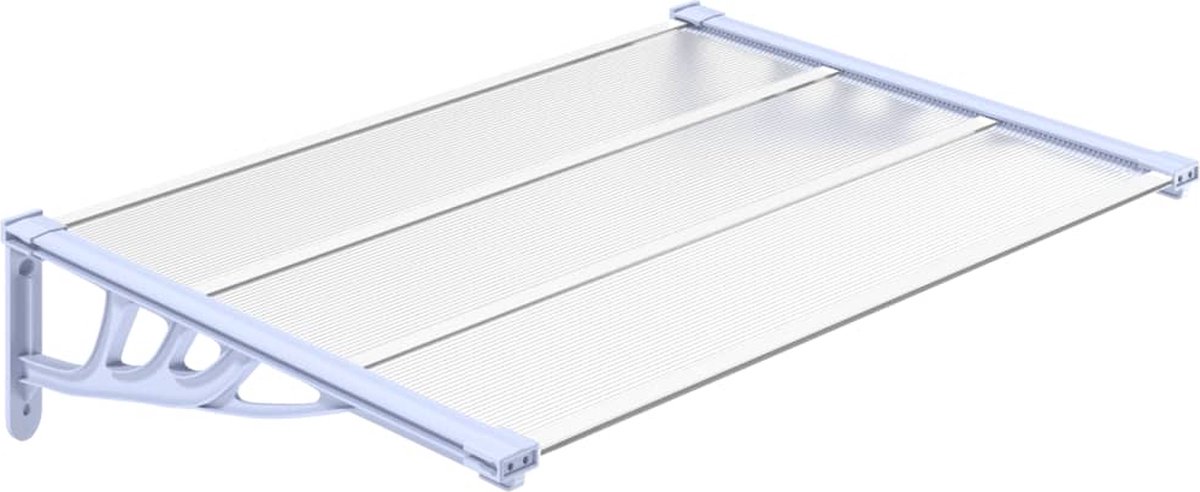 Vidaxl Deurluifel 122x90 Cm Polycarbonaat Grijs En Transparant