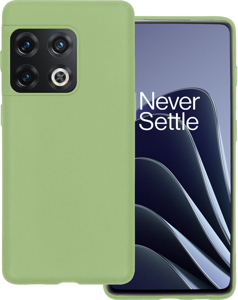 Basey Oneplus 10 Pro Hoesje Siliconen Hoes Case Cover Oneplus 10 Pro- - Groen