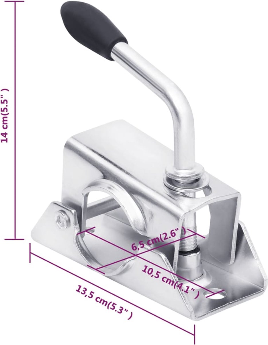 Vidaxl Neuswielklem 13,5x6,5x14 Cm Gegalvaniseerd Staal