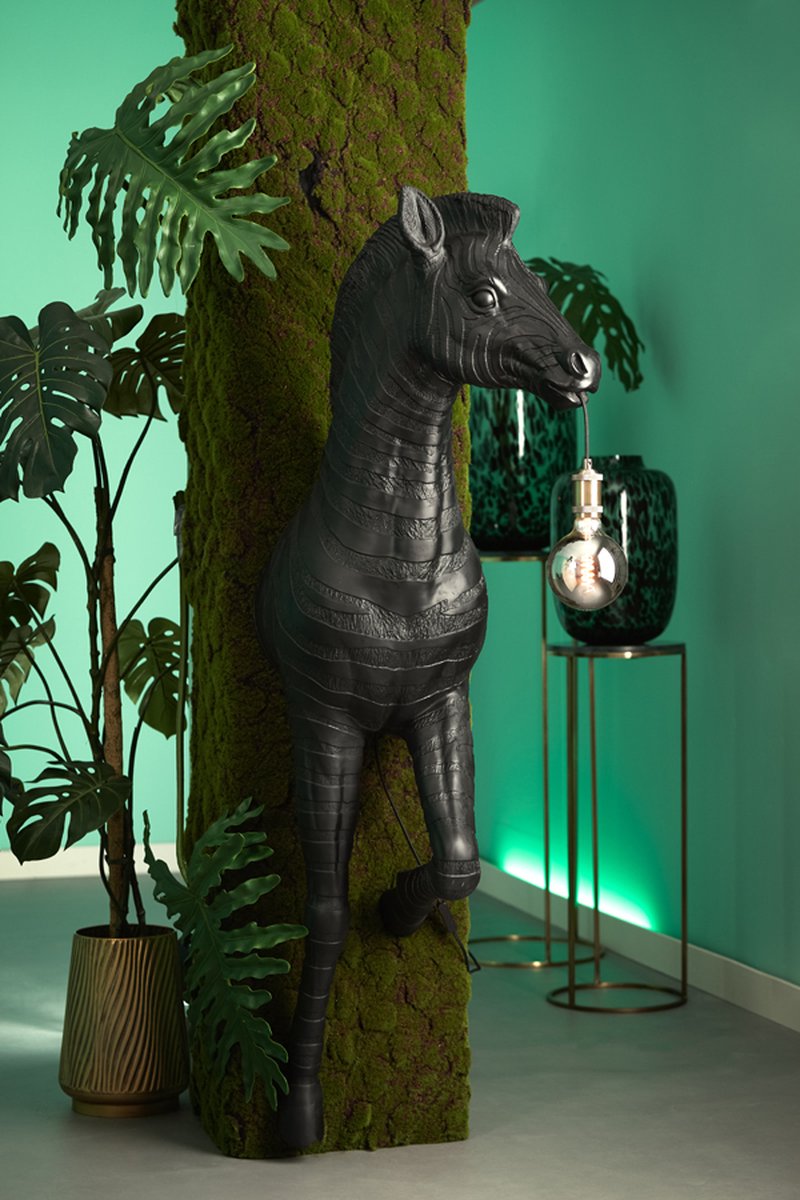 Light & Living - Wandlamp Zebra - 63x35x161cm - Zwart