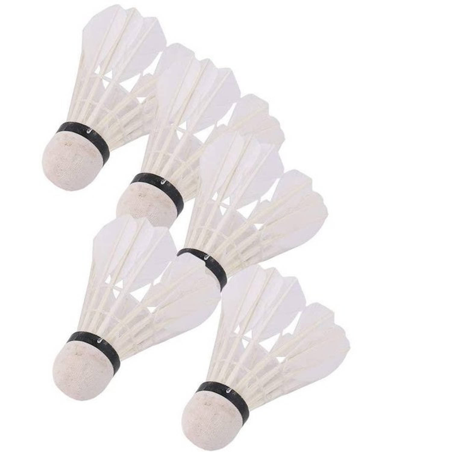 Badminton Shuttles Wit 5 Stuks