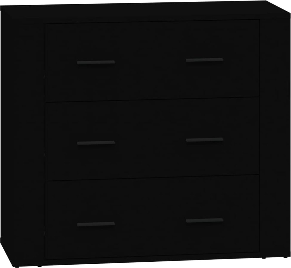 Vidaxl Dressoirs 2 St Bewerkt Hout - Zwart