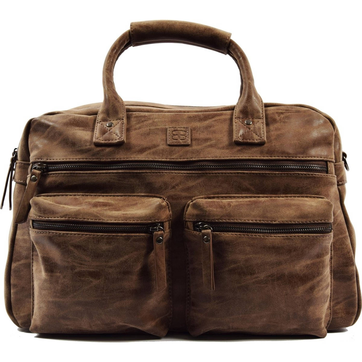 Bicky Bernard Laptoptas Omhang Hand & Schoudertas Western Bag - Laptop 15.4 Inch - Bruin