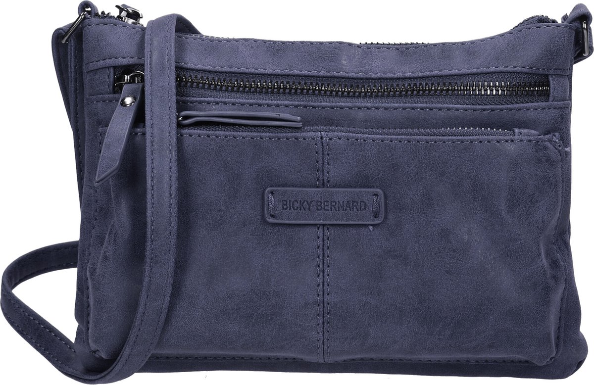 Bicky Bernard Bb66662 Schoudertas Crossbody Tas -Navy - Blauw