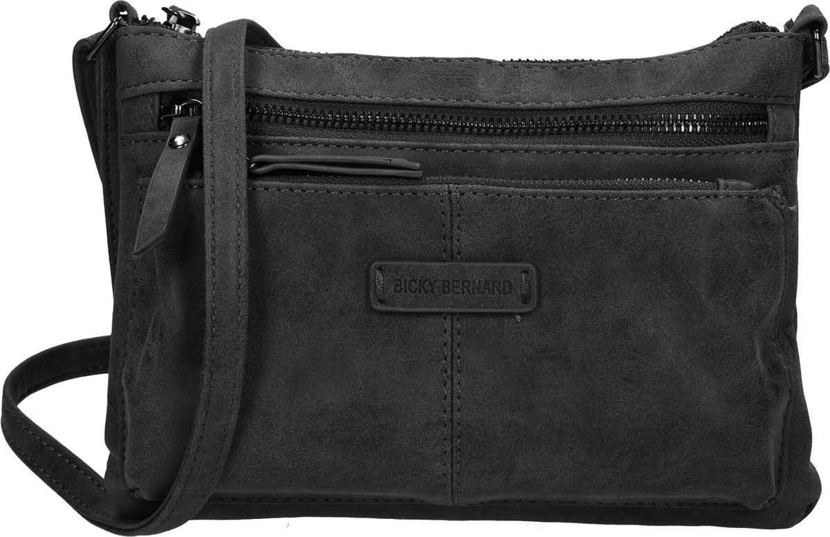 Bicky Bernard Bb66662 Schoudertas Crossbody Tas - Zwart