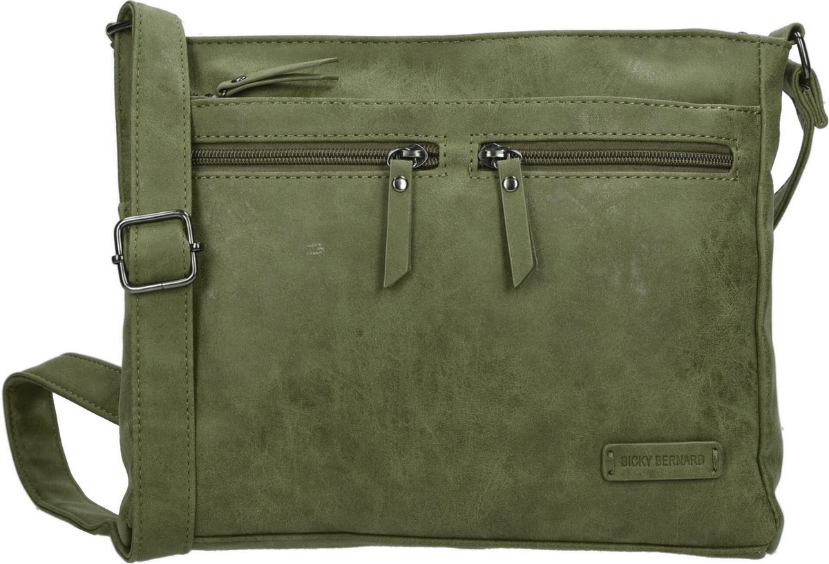 Bicky Bernard Schoudertas - Olijf Tassen Dames Schoudertas Schoudertas Dames Crossbody Tas - Groen