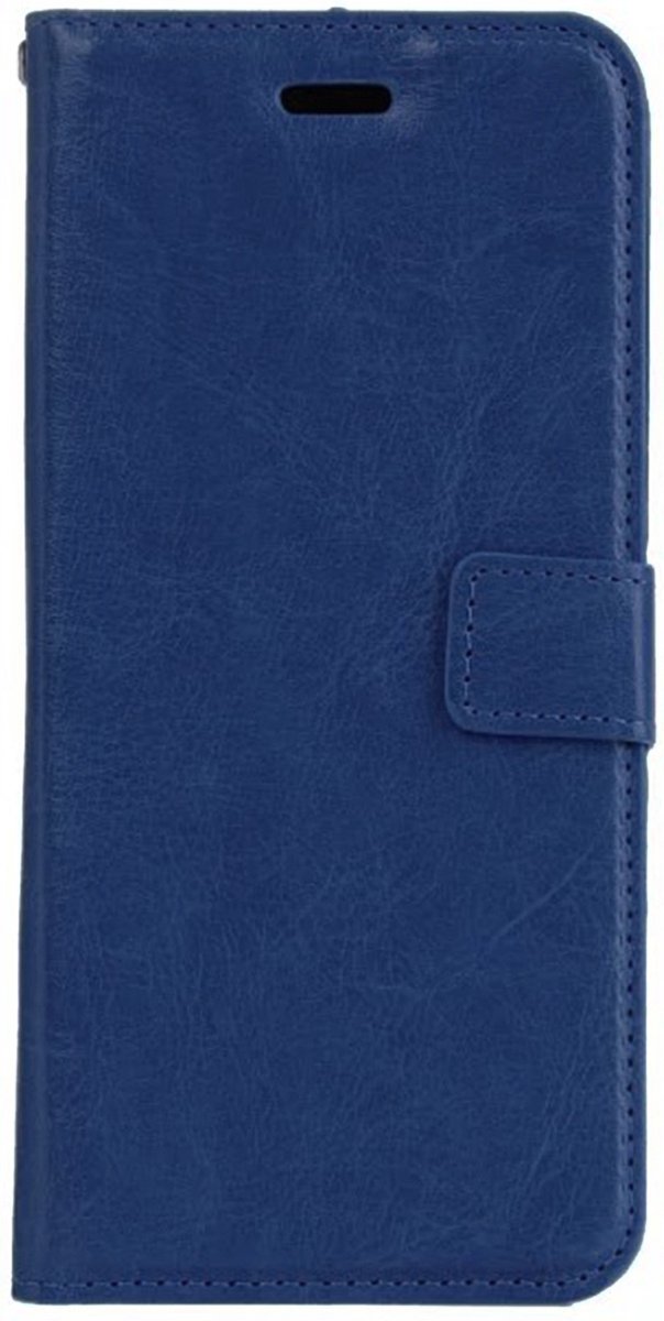 Basey Apple Iphone 8 Hoesje Book Case Kunstleer Cover Hoes - Donker - Blauw