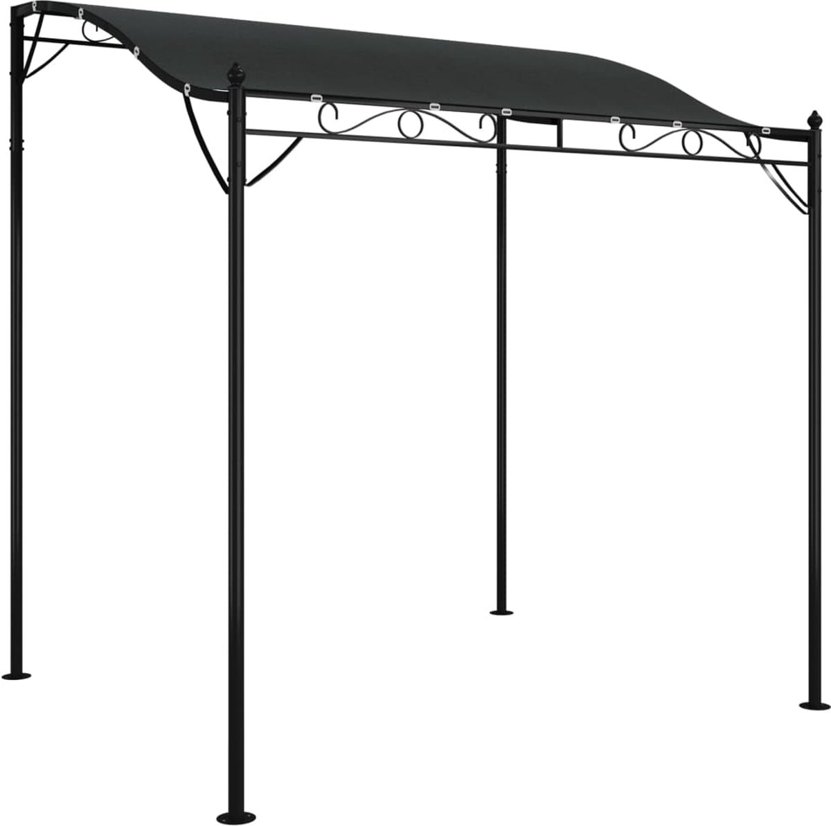 Vidaxl Luifel 2x2,3 M 180 G/m² Stof En Staal Antracietkleurig