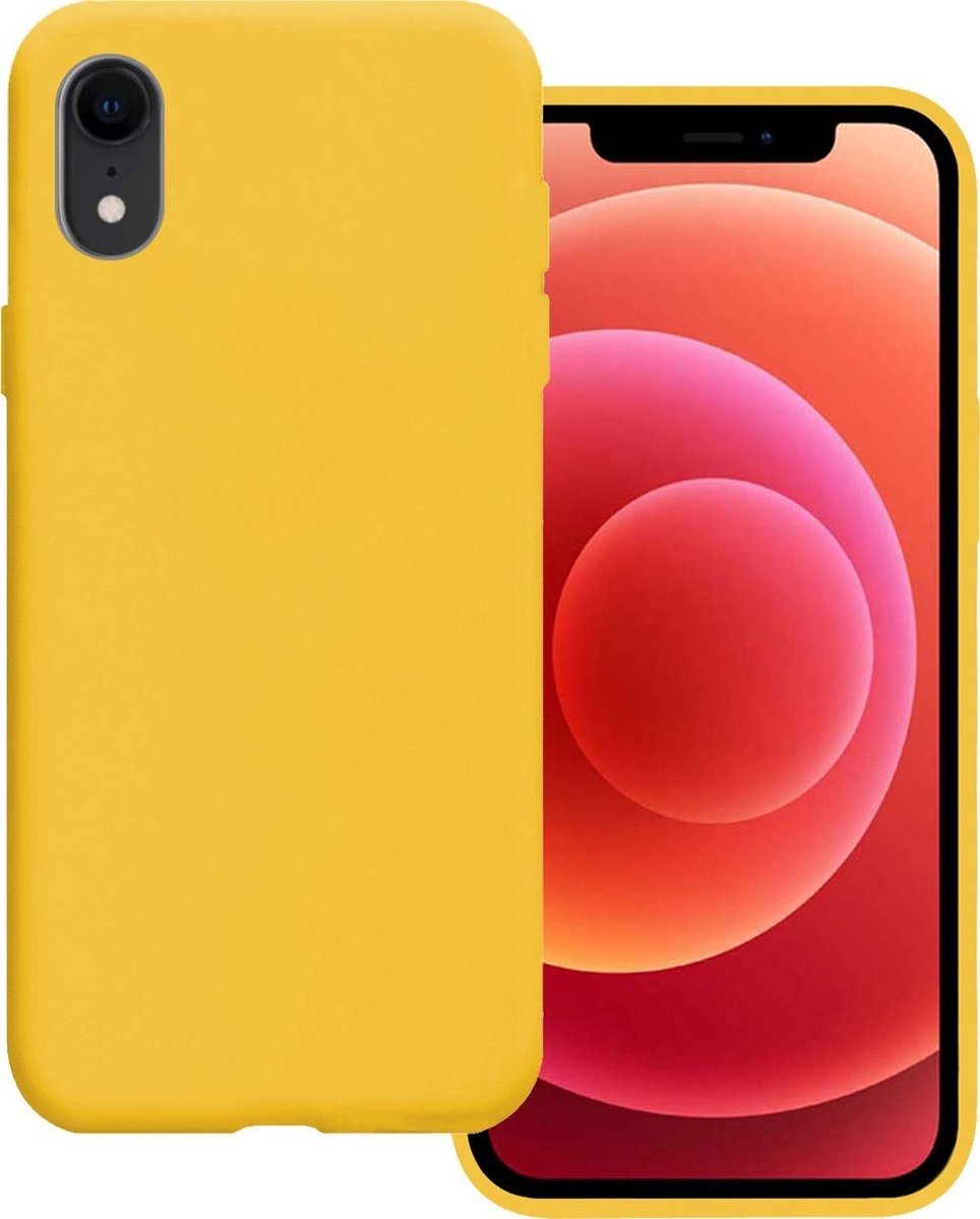 Basey Apple Iphone Xr Hoesje Siliconen Hoes Case Cover Apple Iphone Xr- - Geel