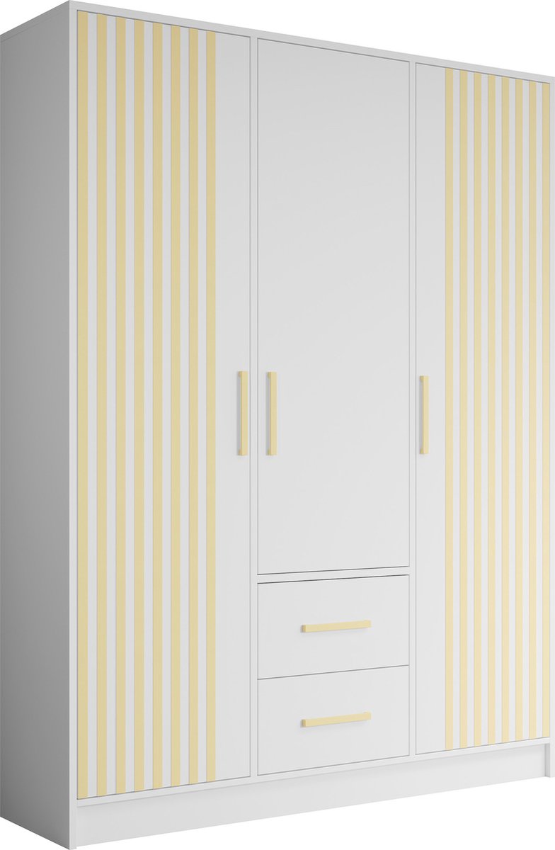 Meubella - Kledingkast Brody 7 - Wit - 153 Cm