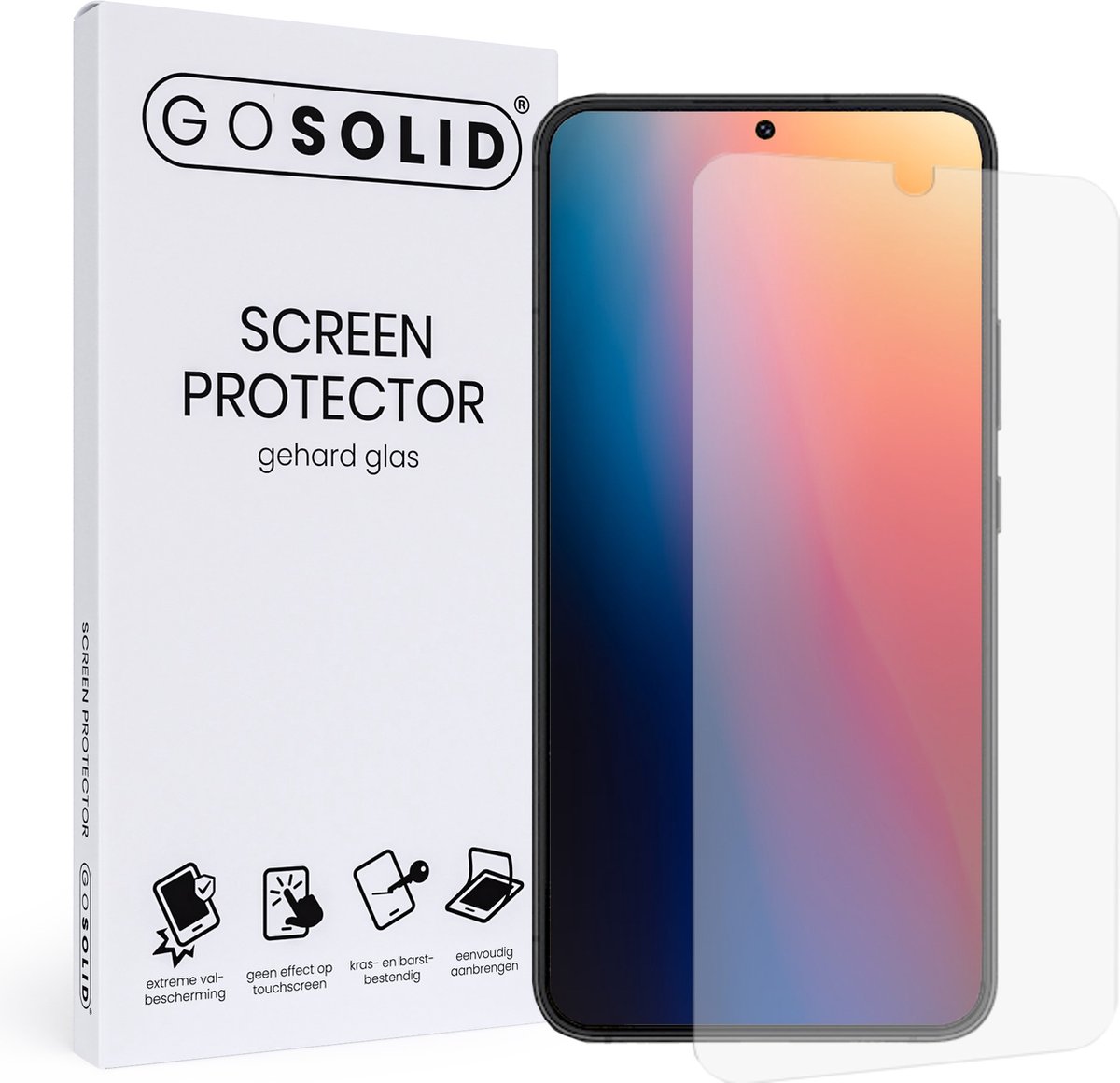 Go Solid! Samsung Galaxy A12 Screenprotector Gehard Glas