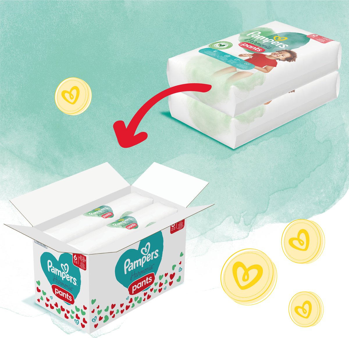 Pampers - Harmonie Pants - Maat 6 - Maandbox - 132 Stuks - 15+ Kg