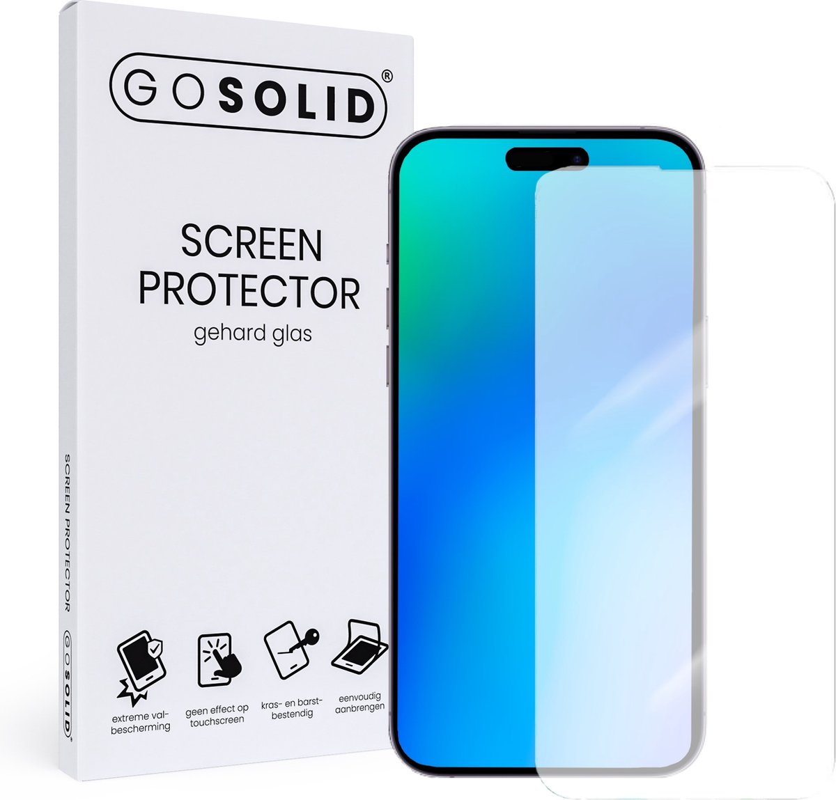 Go Solid! Apple Iphone 13 Screenprotector Gehard Glas