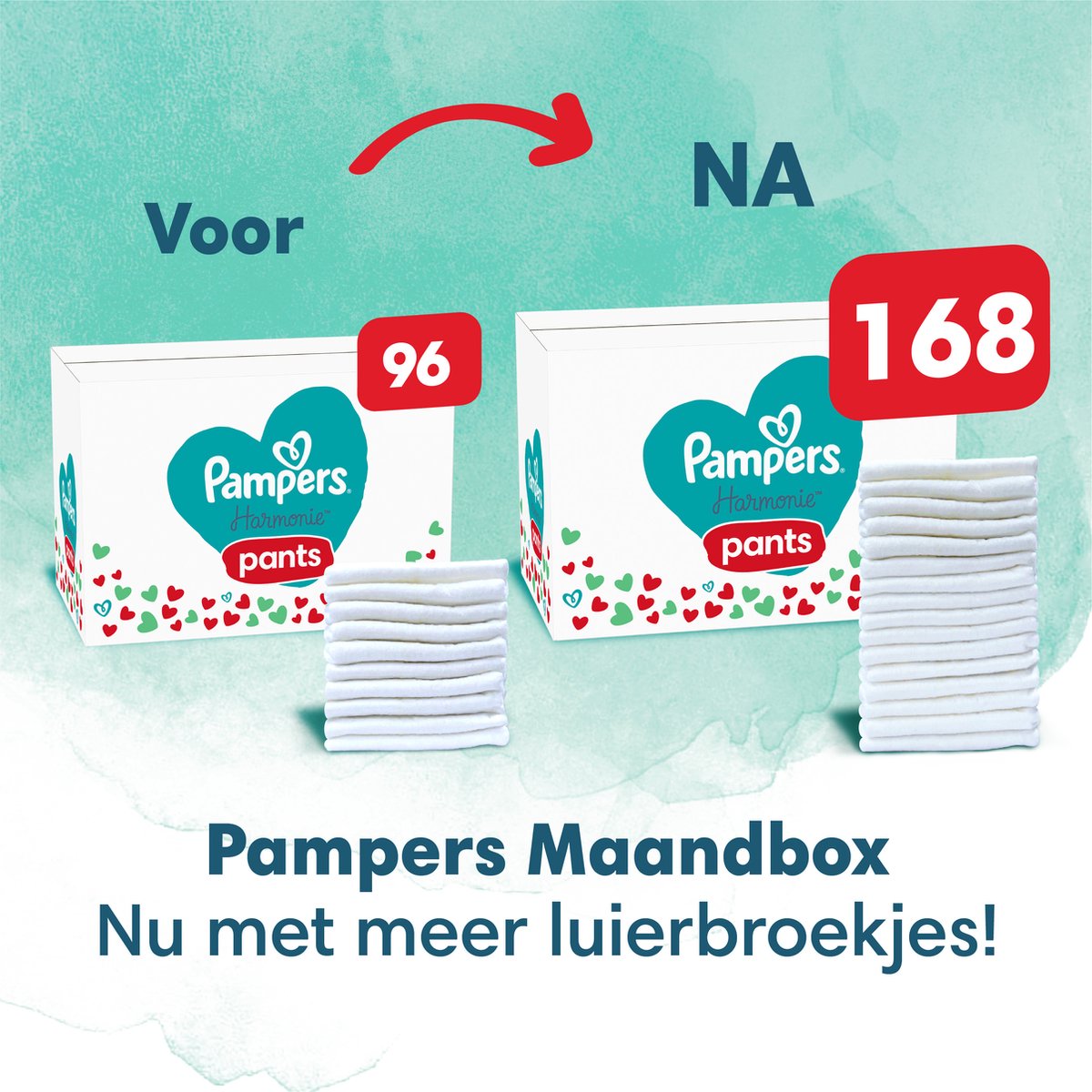 Pampers - Harmonie Pants - Maat 4 - Maandbox - 168 Stuks - 9/15 Kg