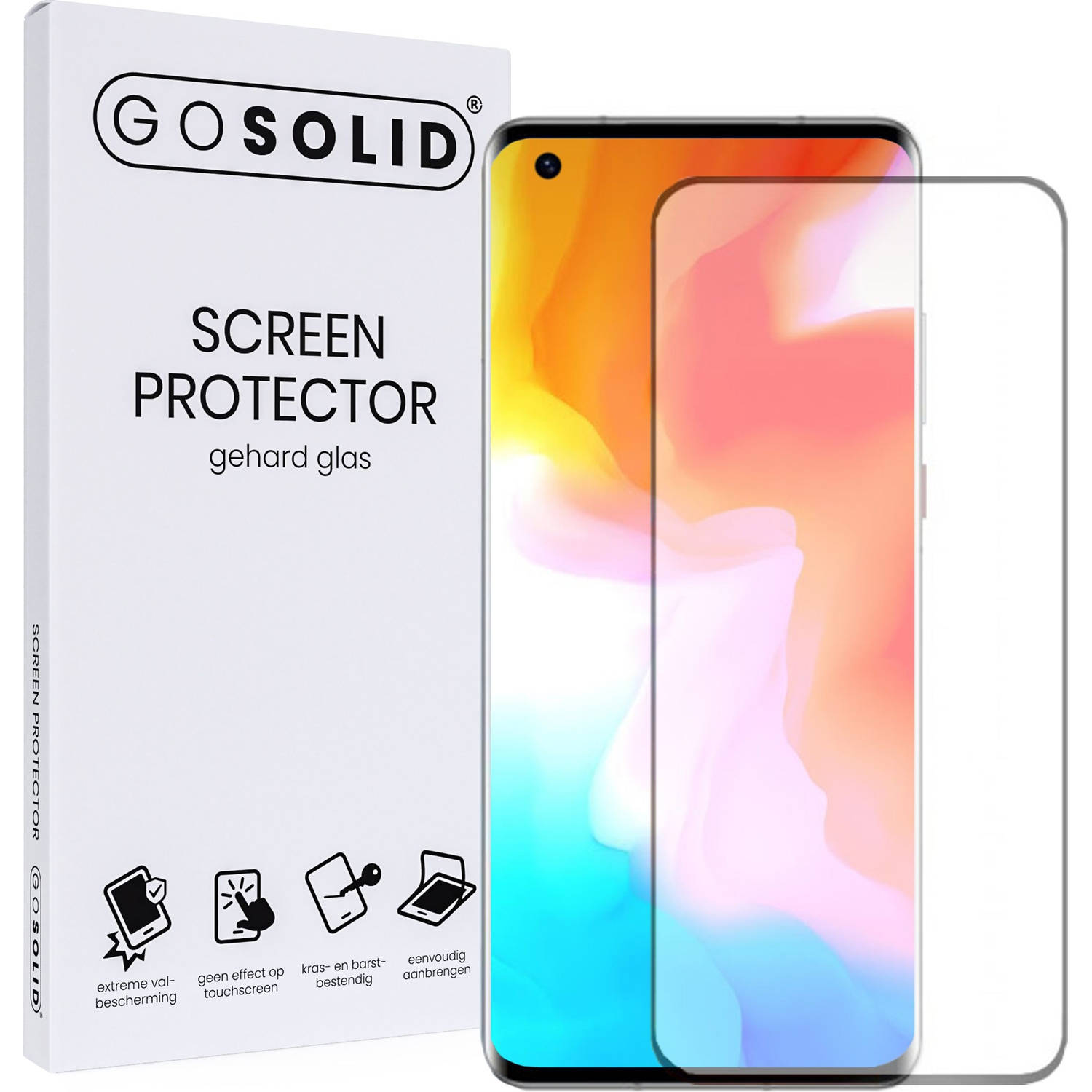 Go Solid! Screenprotector Voor Oneplus Nord Gehard Glas