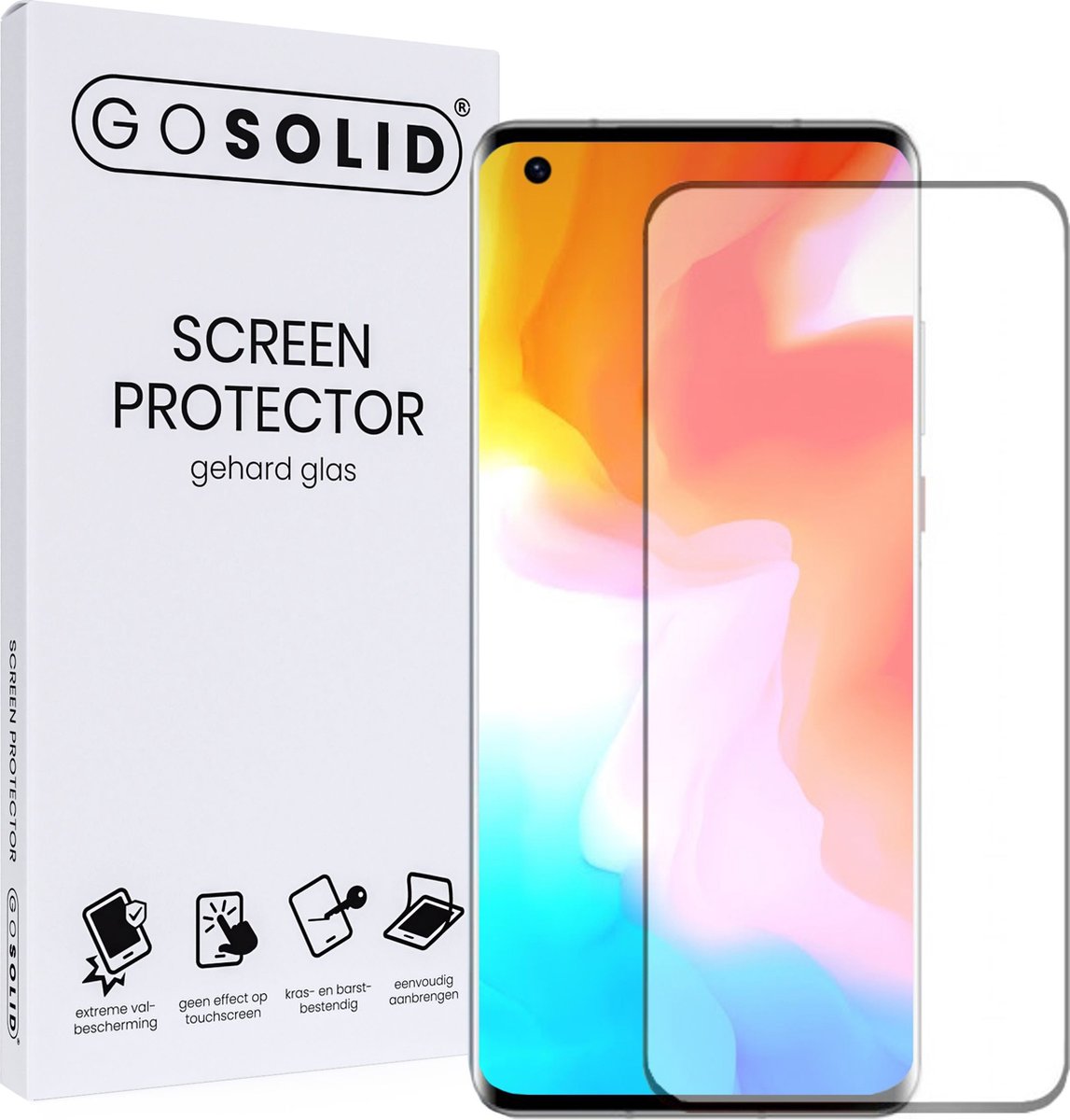 Go Solid! Screenprotector Voor Oneplus 9 Gehard Glas