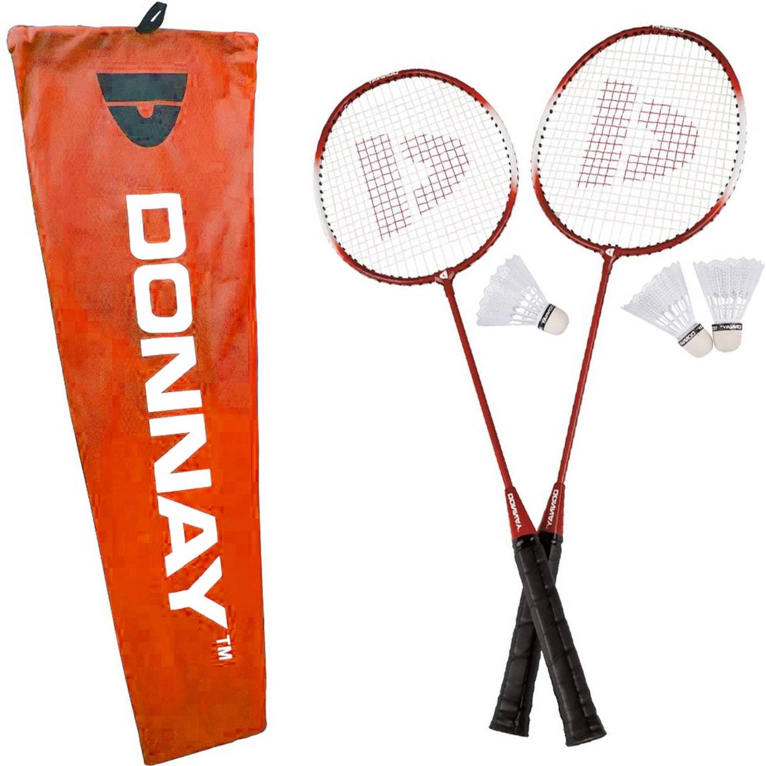 Badmintonset Inclusief 3 Shuttles Badminton Sport - Met Tas Opbergtas - Rood