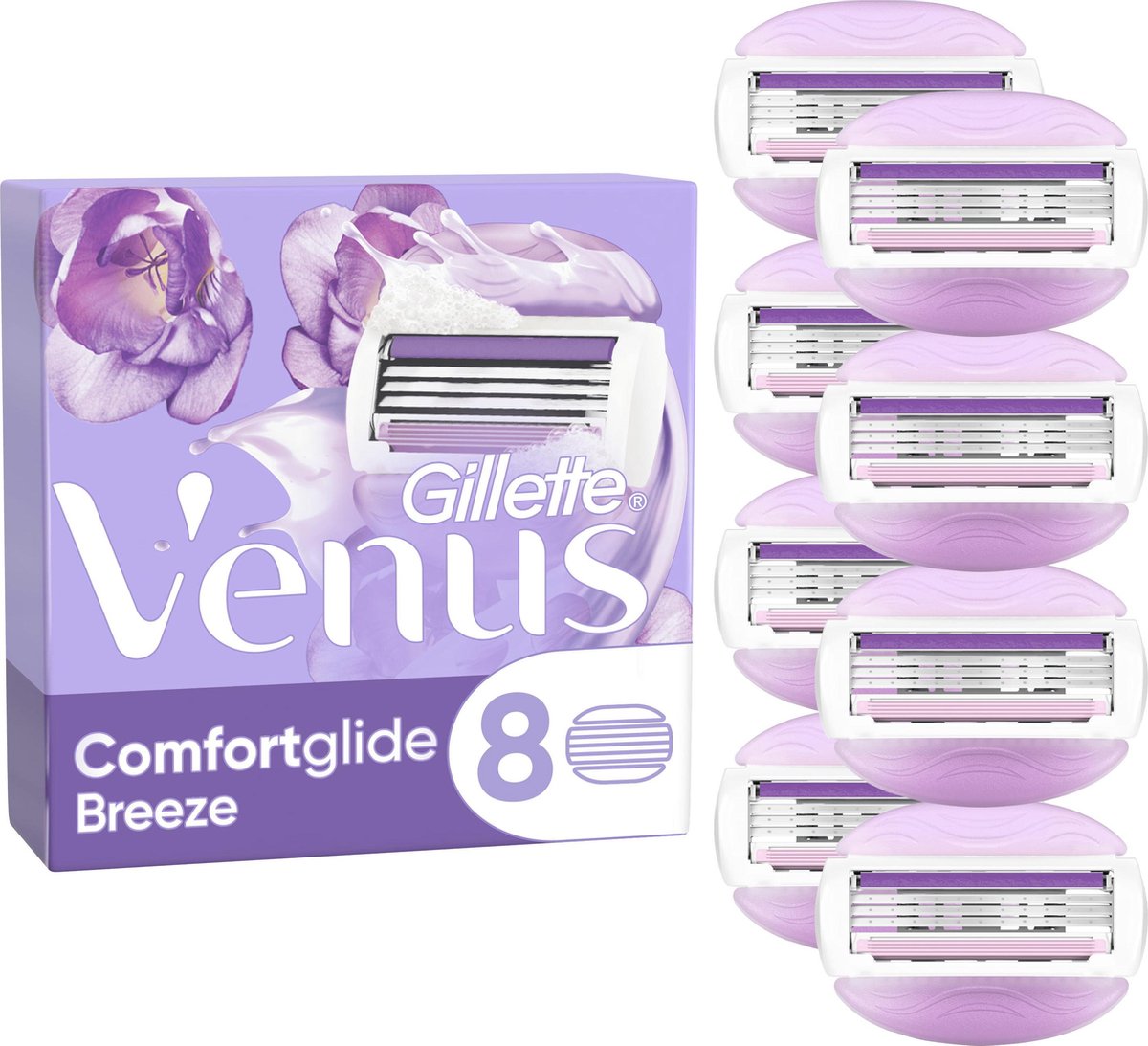 Gillette Venus Comfortglide Breeze Scheermesjes Voor Vrouwen - 8 Navulmesjes