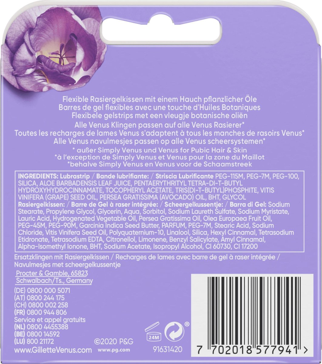 Gillette Venus Comfortglide Breeze Scheermesjes Voor Vrouwen - 8 Navulmesjes