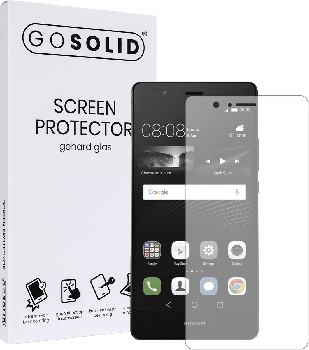 Go Solid! Huawei P8 Screenprotector Gehard Glas