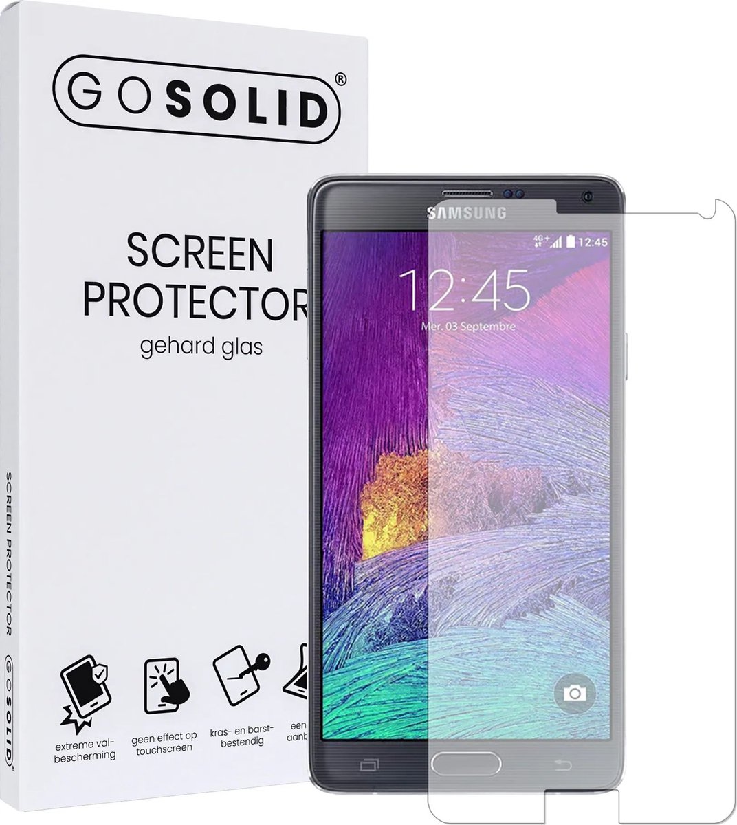 Go Solid! Samsung Galaxy Note 4 Screenprotector Gehard Glas