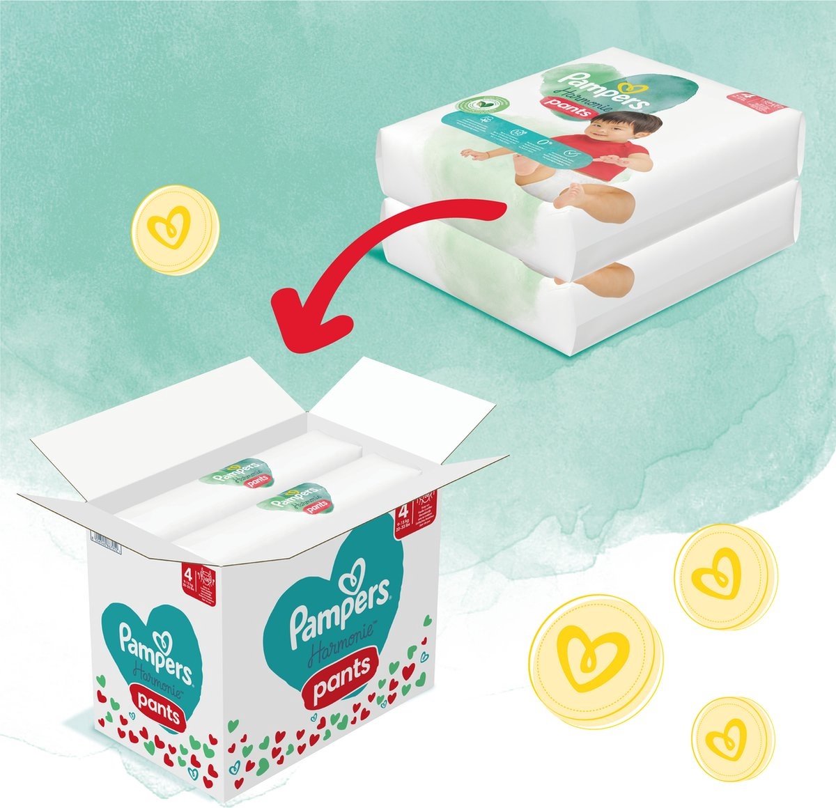 Pampers - Harmonie Pants - Maat 4 - Mega Pack - 84 Stuks - 9/15 Kg