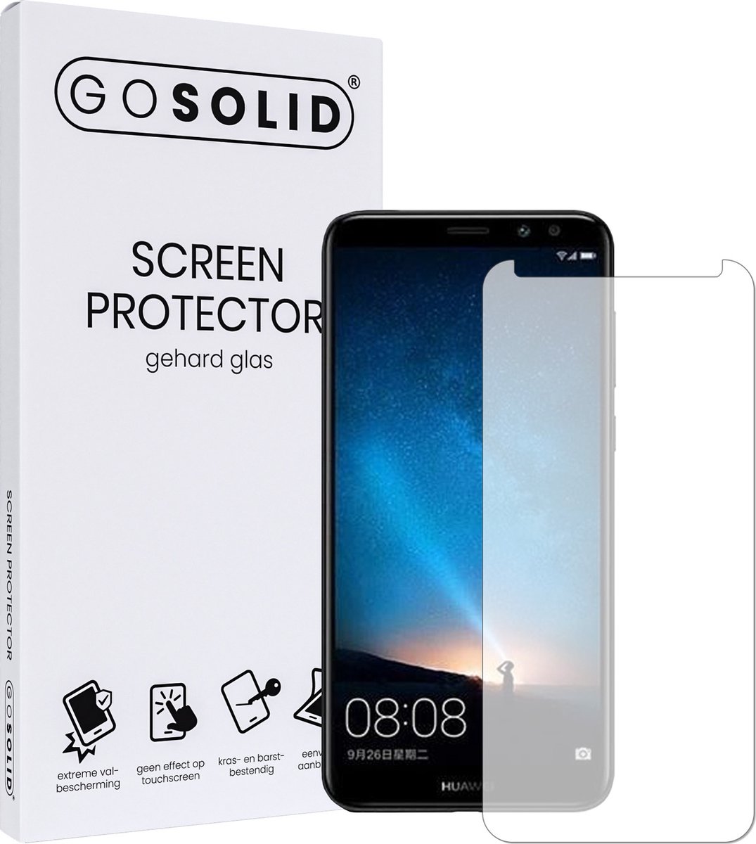 Go Solid! Huawei Mate 10 Pro Screenprotector Gehard Glas