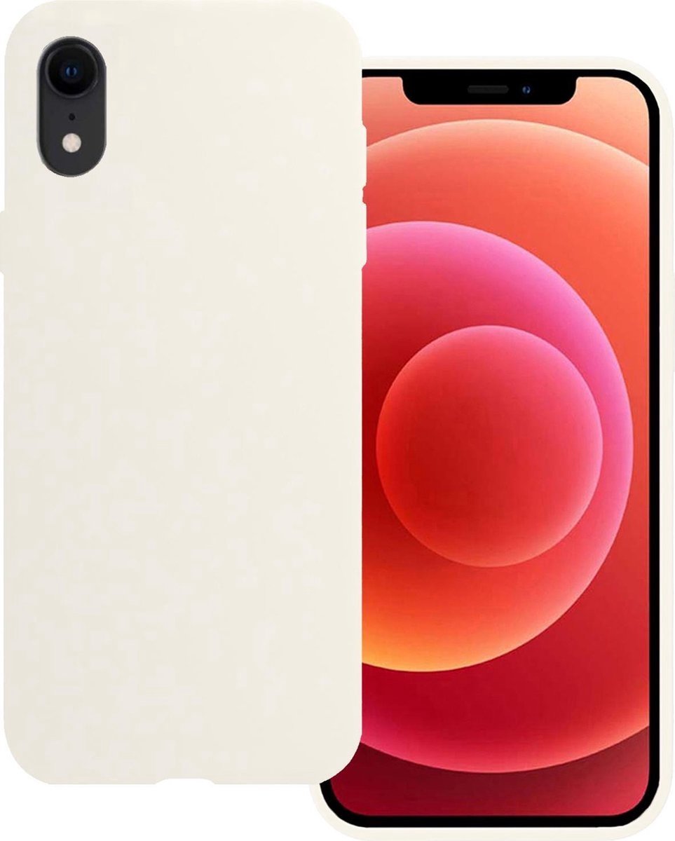 Basey Apple Iphone Xr Hoesje Siliconen Hoes Case Cover Apple Iphone Xr-wit