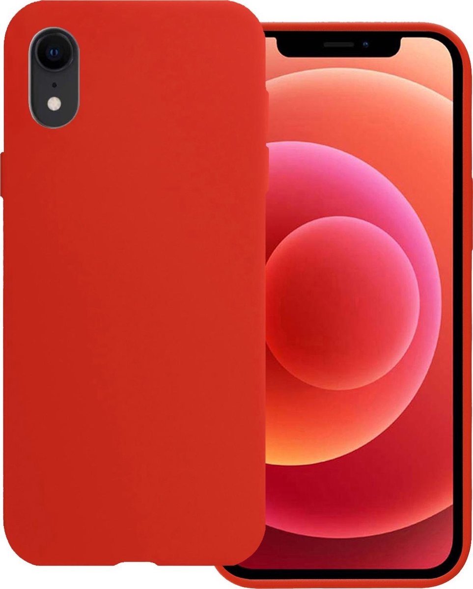 Basey Apple Iphone Xr Hoesje Siliconen Hoes Case Cover Apple Iphone Xr- - Rood