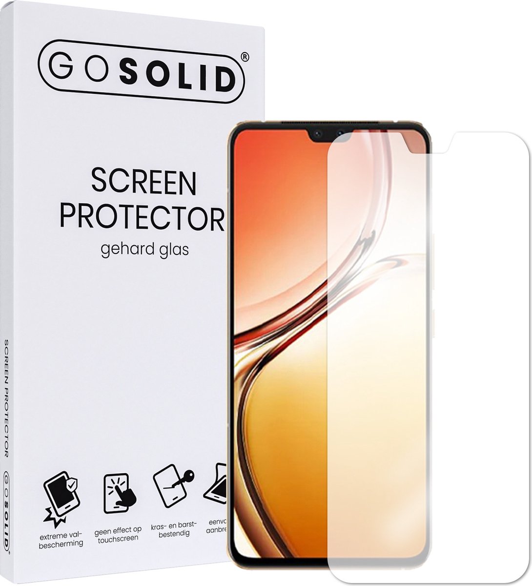 Go Solid! Screenprotector Voor Huawei P Smart Plus 2018 Gehard Glas