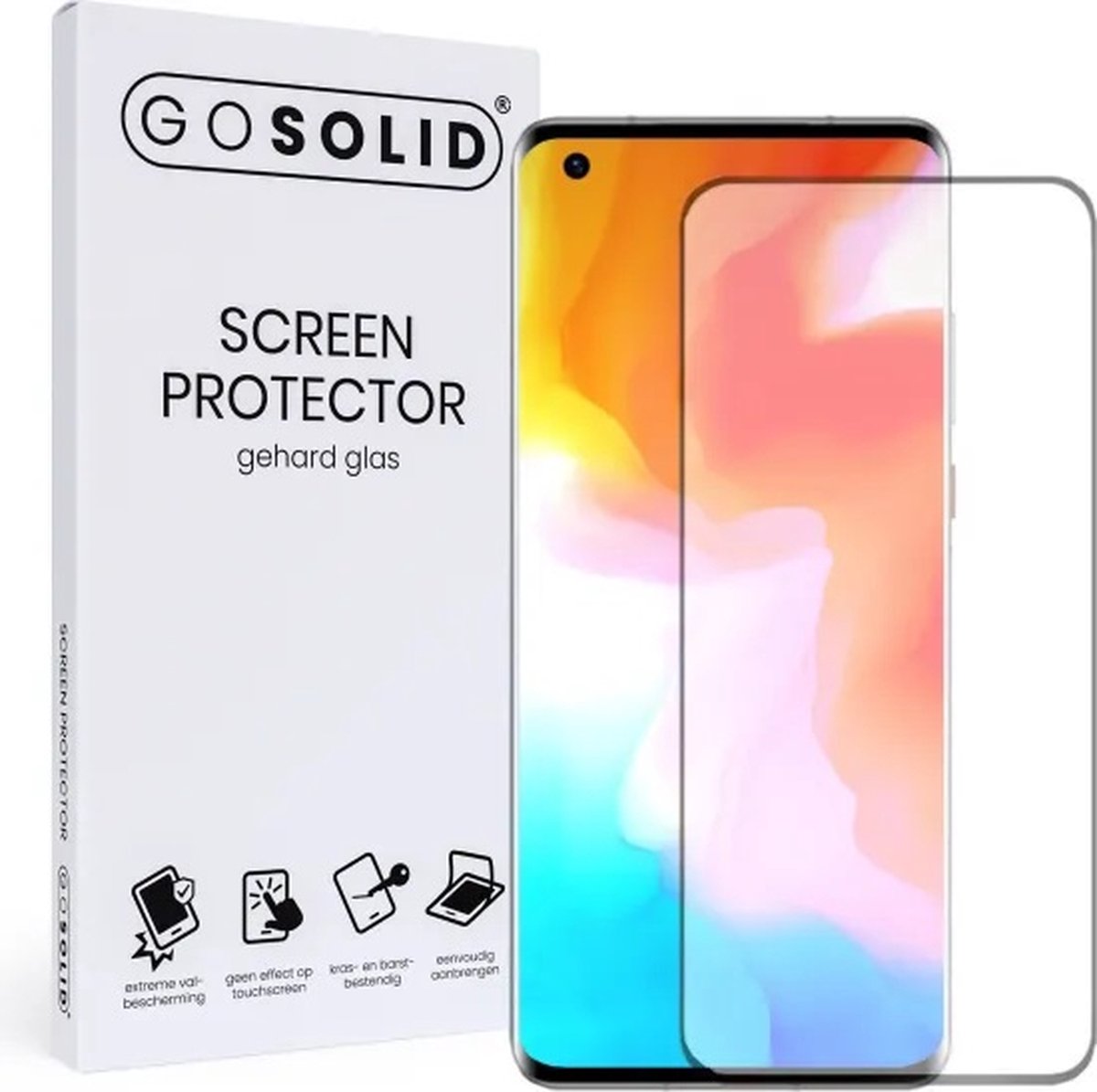 Go Solid! Huawei Y7 (2018) Screenprotector Gehard Glas