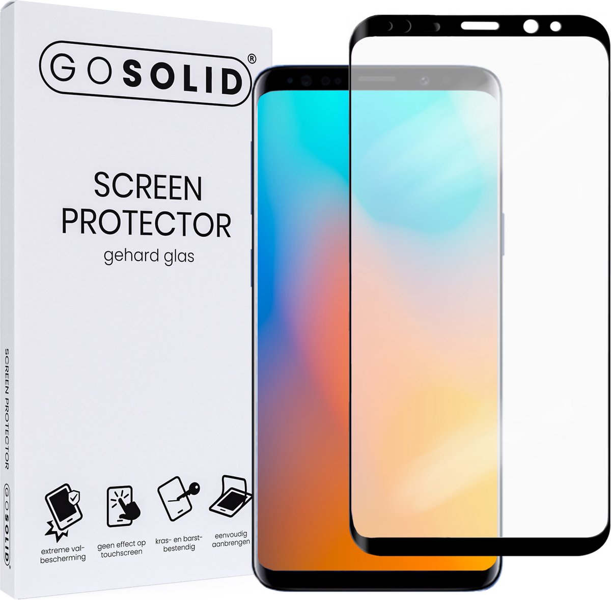 Go Solid! Samsung Galaxy A8 2018 Screenprotector Gehard Glas